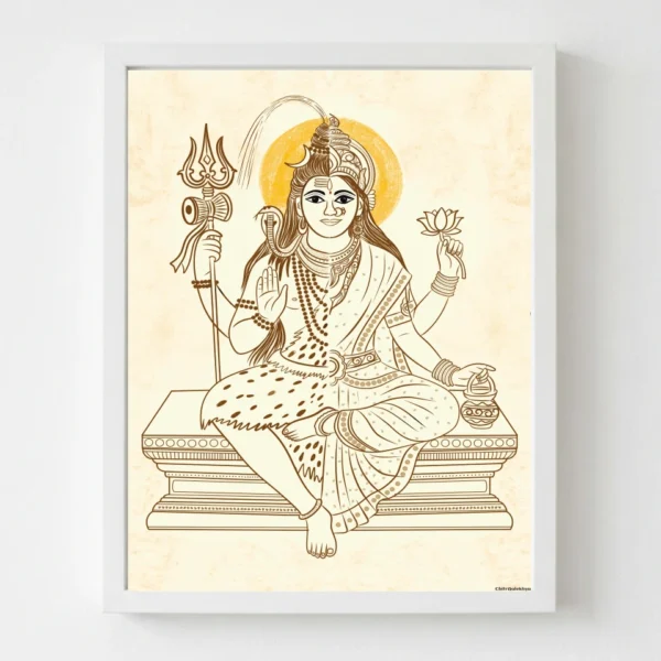 Ardhanarshwara Samatvam - Minimalist Line Work