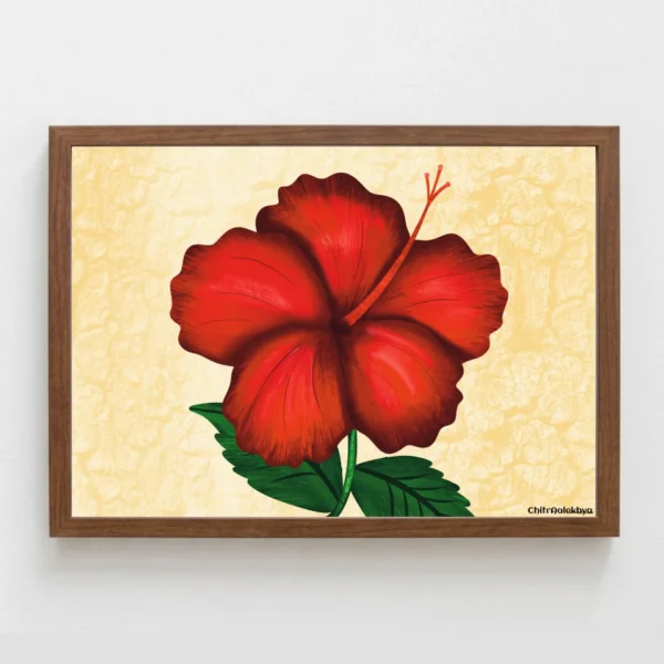 Lohitapuspa red hibiscus flower floral art
