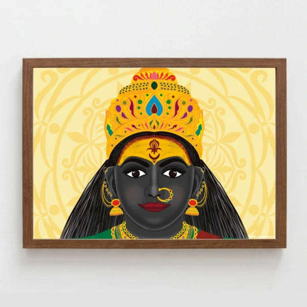 Tvarita Vadana Goddess Tulja Bhavani canvas art