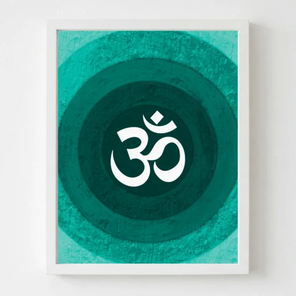 Aum Painting Turquoise Circles