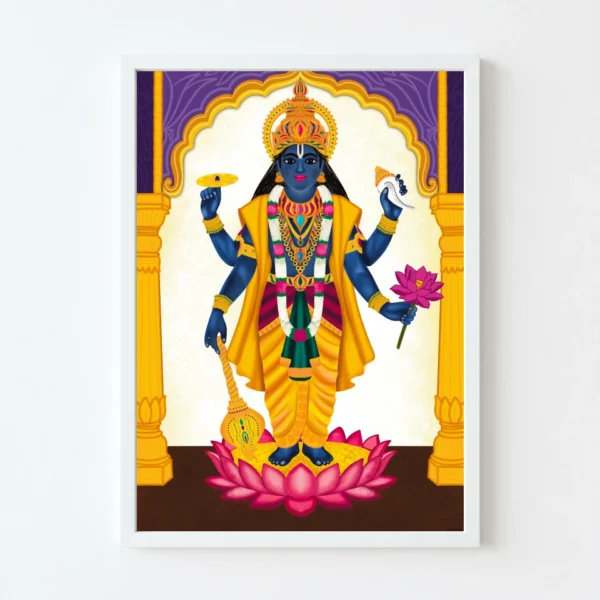 Narayana Lord Vishnu A3 canvas art
