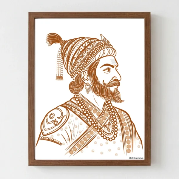 Chhatrapati Shivaji Maharaj Rekhachitra A3 line art