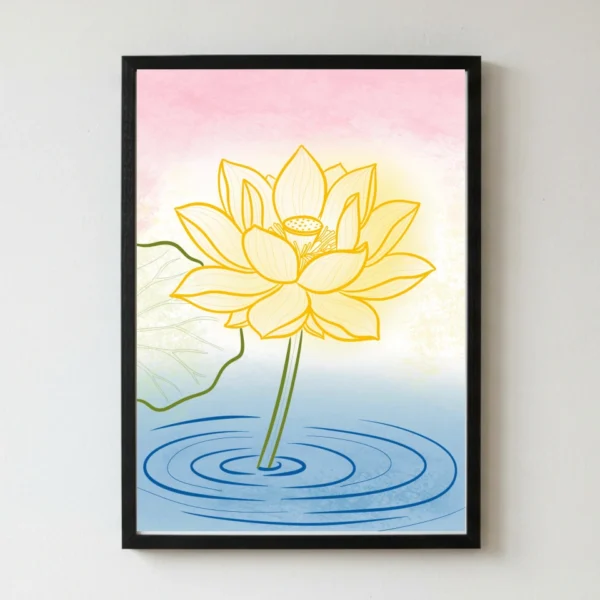 Saroruha botanical line art A4 canvas